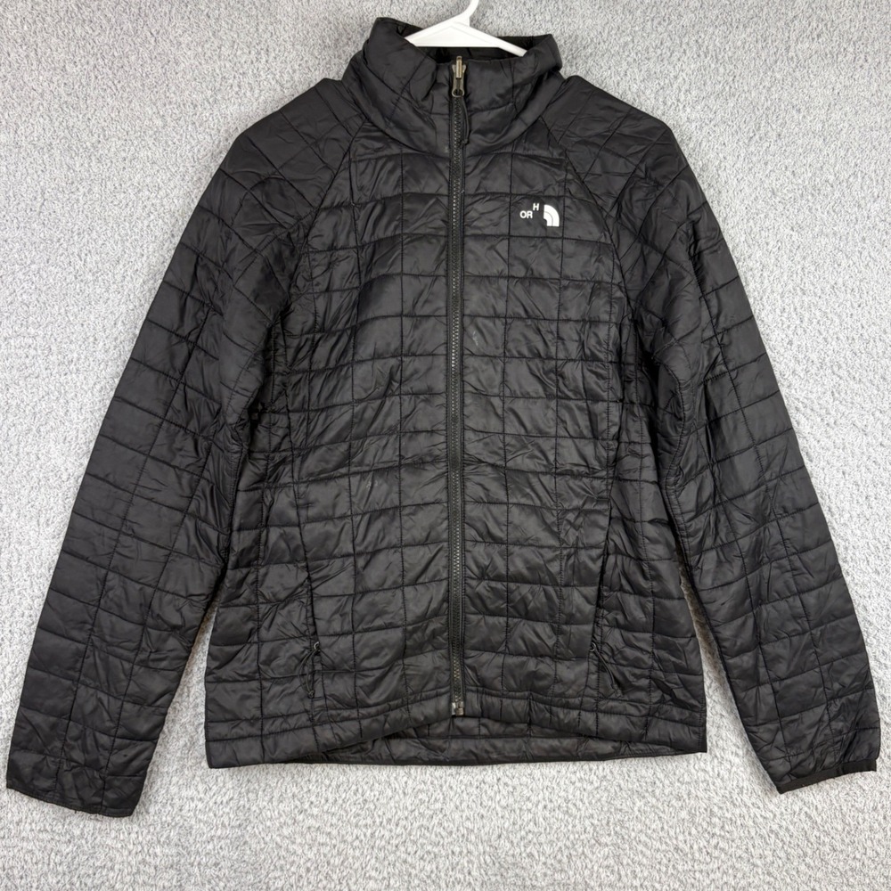 North Face Jacket Womens Small Black ThermoBall Eco Puffer Full Zip Quilted
